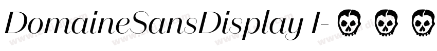 DomaineSansDisplay I字体转换